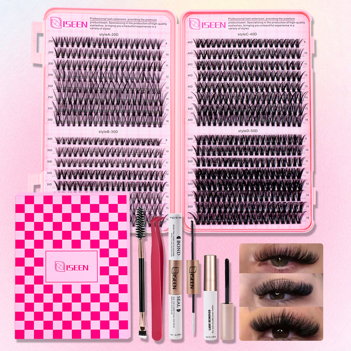 Eyelash Extension For Asian Eyes - Individual False Eyelashes Mix High-capacity Natural