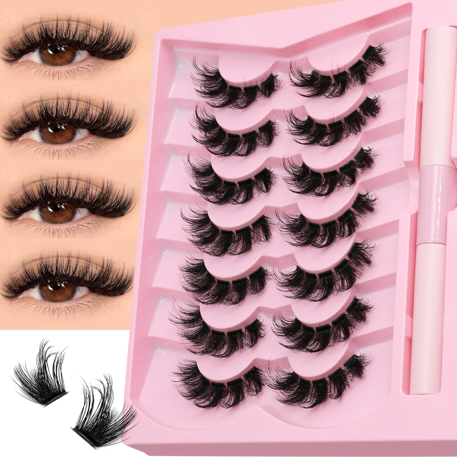 DIY lash clusters set Extensio - Eyelash Extension Cat Eye review and price