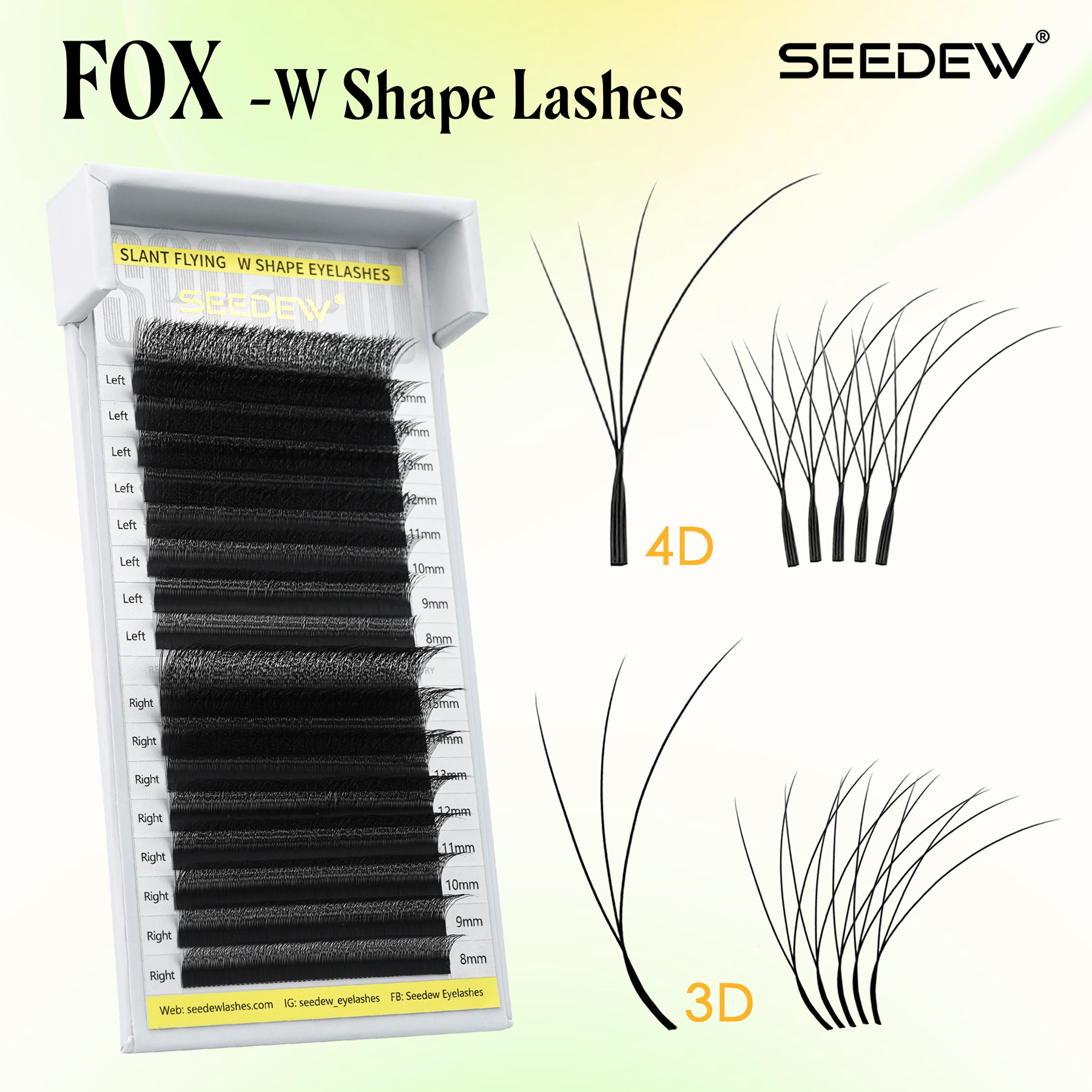 SEEDEW Fox 3D 4D Eyelash Exten - Eyelash Extension Cat Eye review and price