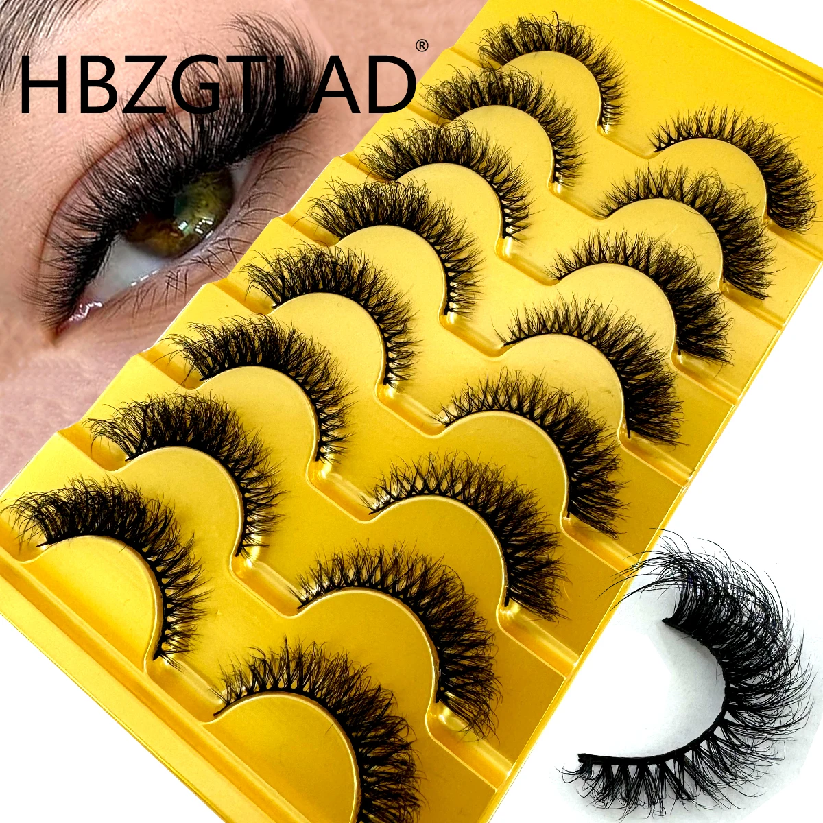 HBZGTLAD New 8 pairs of cat ey - Eyelash Extension Cat Eye review and price