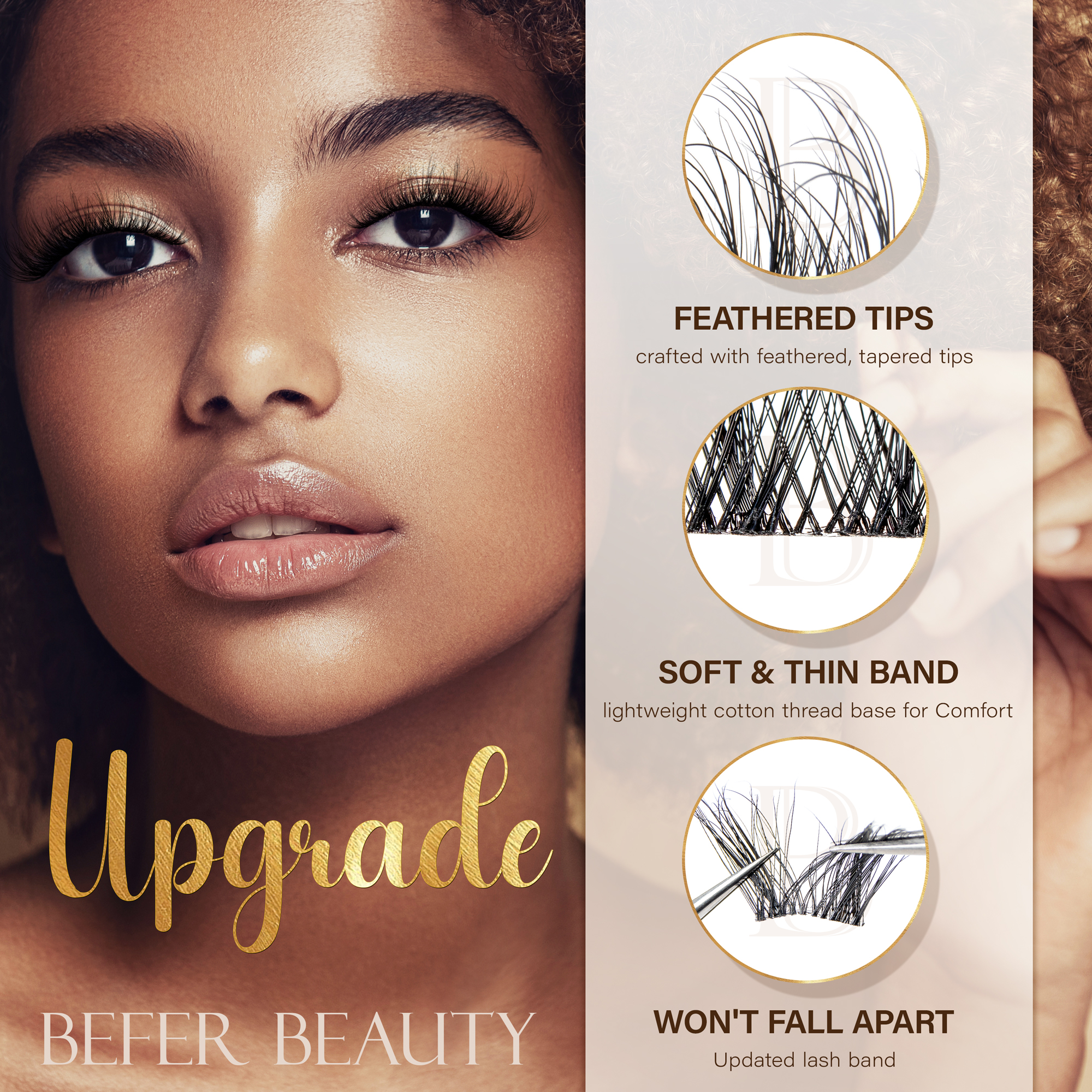 Befer Lash Clusters Kit False  - Eyelash Extension For Asian Eyes review and price