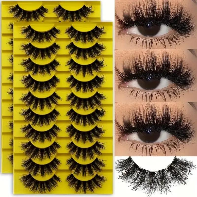 10 Pairs Eye Eyelashes 5D Fluf - Eyelash Extension Look review and price