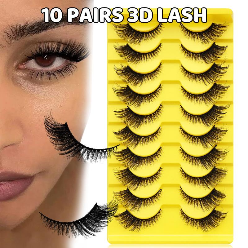 10 Pairs Eye Eyelashes 5D Fluf - Eyelash Extension Look review and price