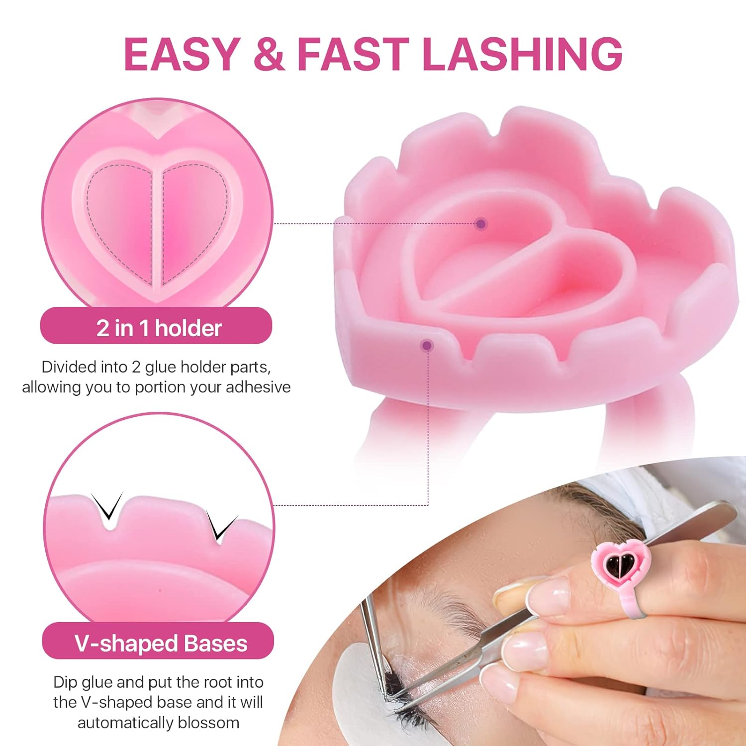 100 PCS Disposable Heart-shape - Lash Mapping Sticker review and price