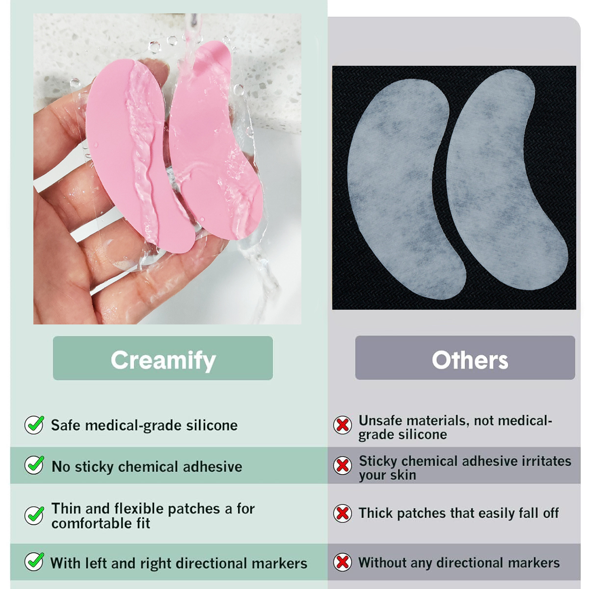 1Pair Reusable Eyelash Pads Si - Eyelash Extension Glasses review and price