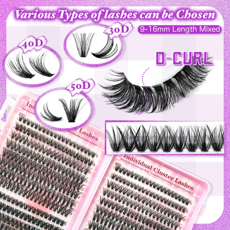 640Pcs Lash Clusters Kit 30D+4 - Eyelash Extension For Asian Eyes review and price