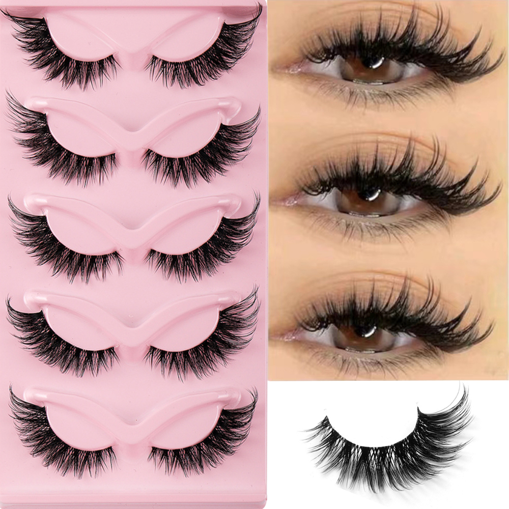 5 Pairs Cat Eye Lashes Faux Mi - Eyelash Extension Cat Eye review and price