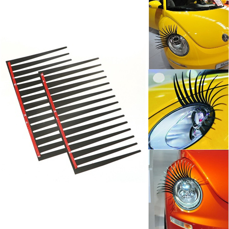 1pair Headlight Black Eyelash  - Lash Mapping Sticker review and price