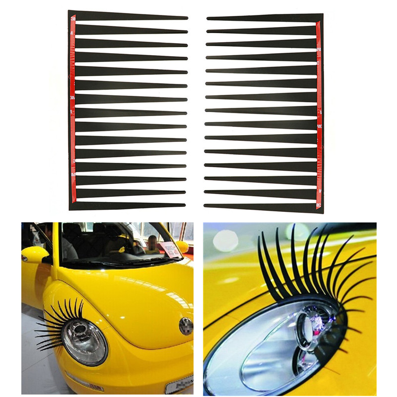1pair Headlight Black Eyelash  - Lash Mapping Sticker review and price