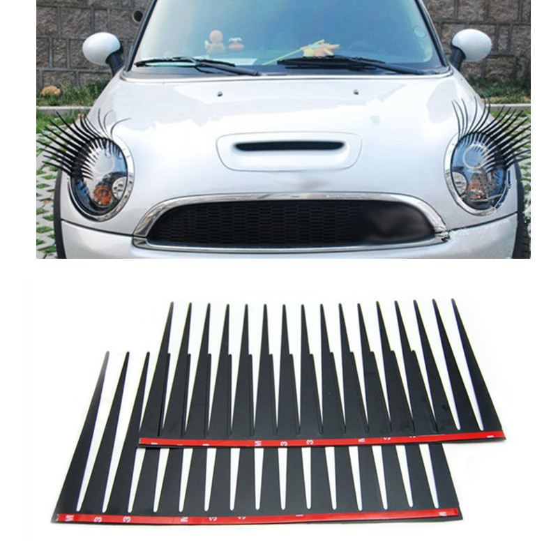 1pair Headlight Black Eyelash  - Lash Mapping Sticker review and price