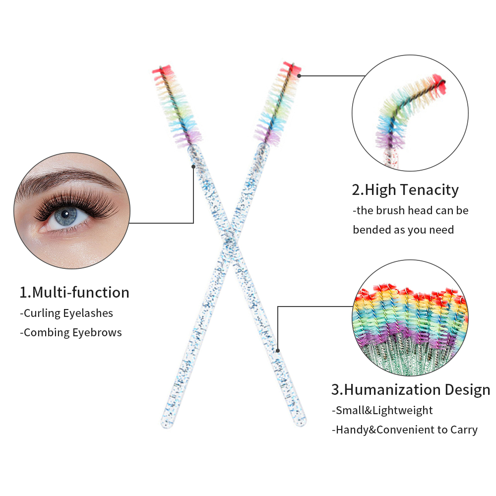 50PCS Rainbow Crystal Eyelash  - Eyelash Extension Glasses review and price