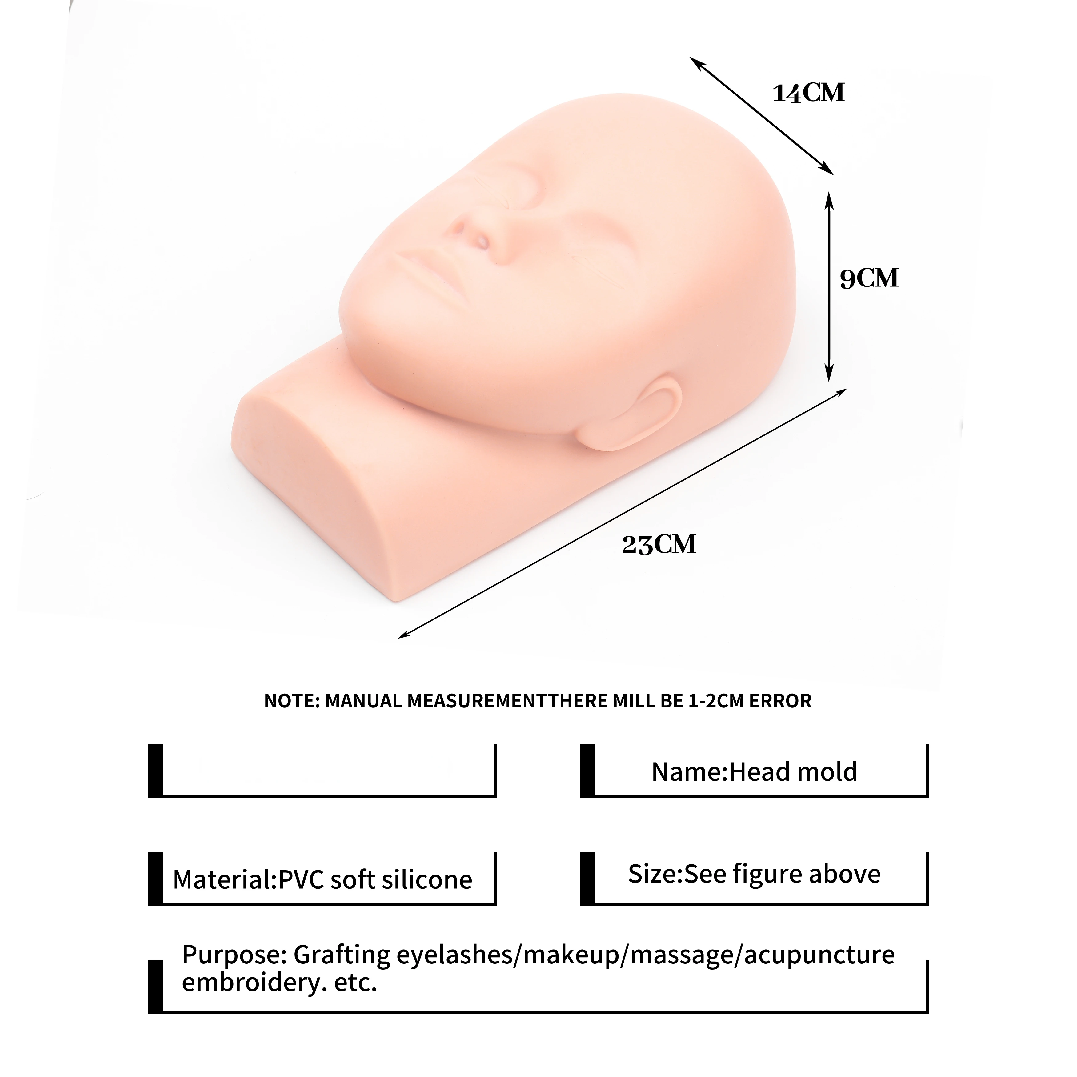 1pcs Training Head&10 sheet La - Lash Mapping Sticker review and price