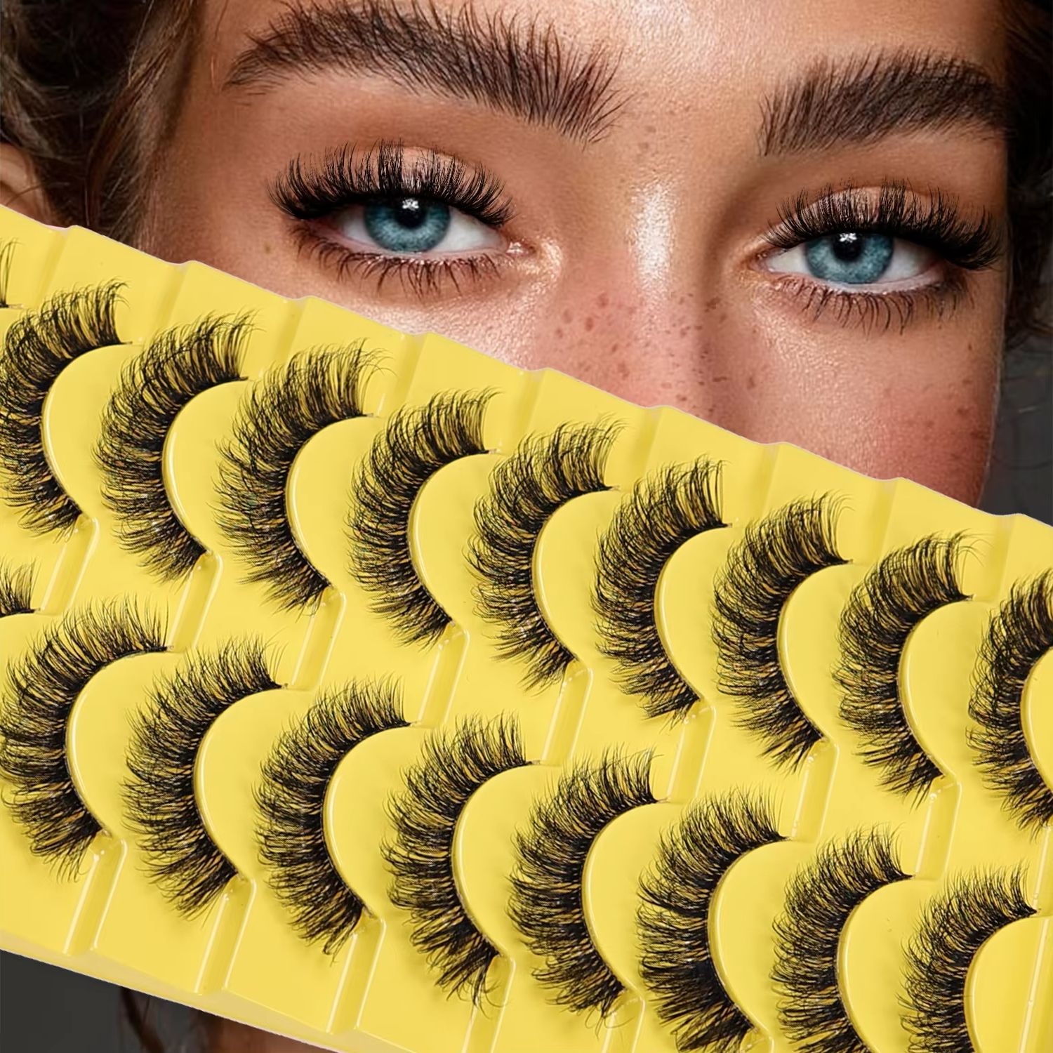 10 Pairs Clear Band Eyelashes  - Eyelash Extension Cat Eye review and price