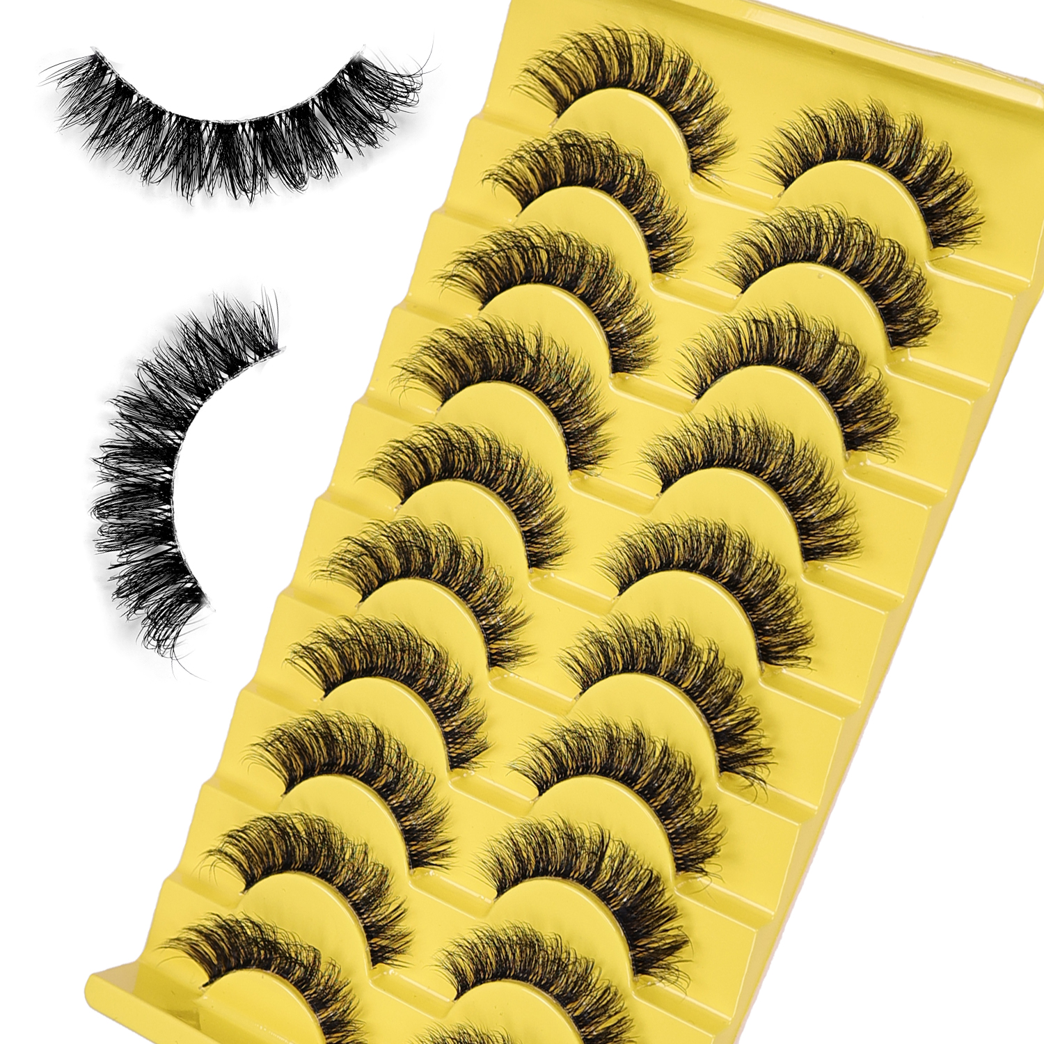 10 Pairs Clear Band Eyelashes  - Eyelash Extension Cat Eye review and price