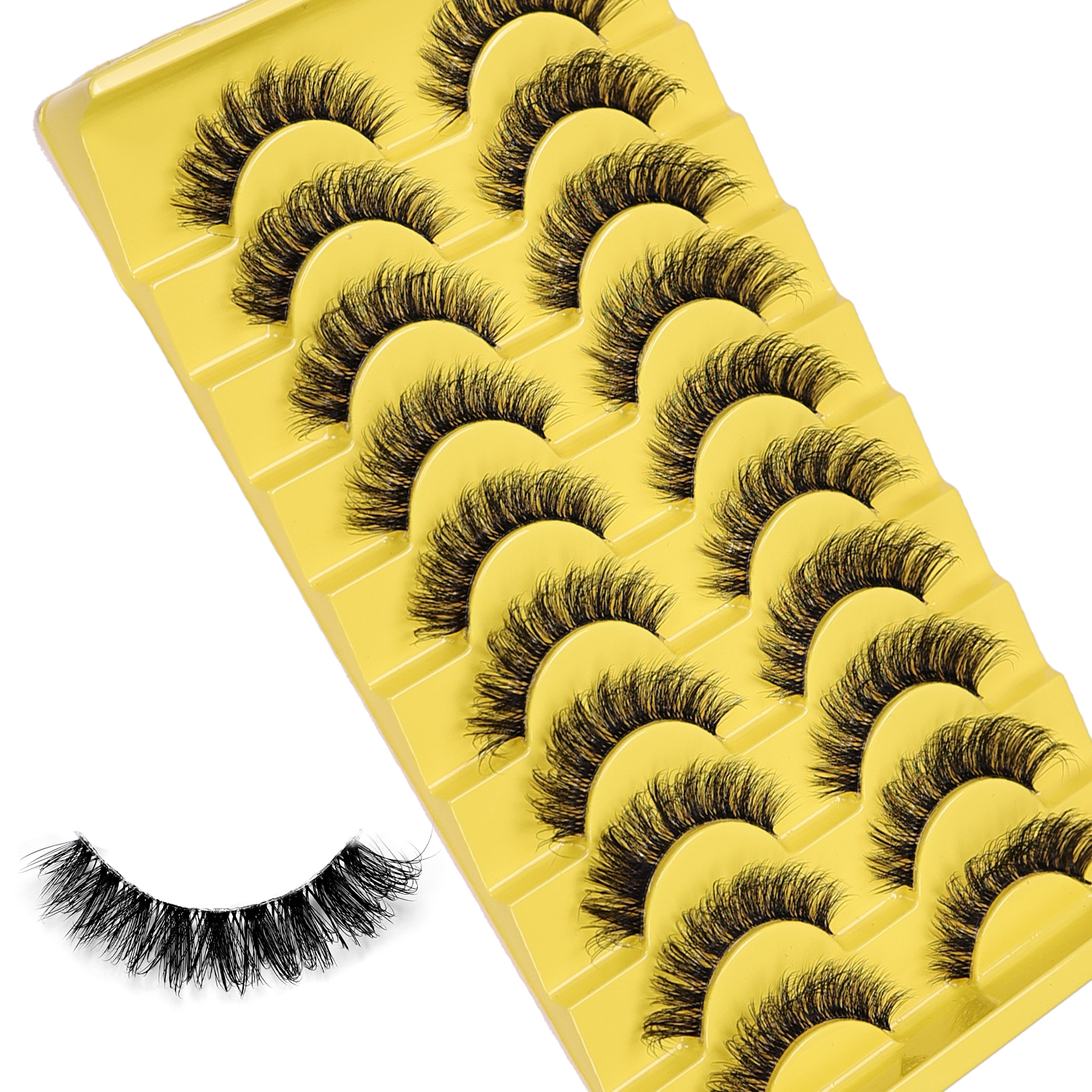 10 Pairs Clear Band Eyelashes  - Eyelash Extension Cat Eye review and price