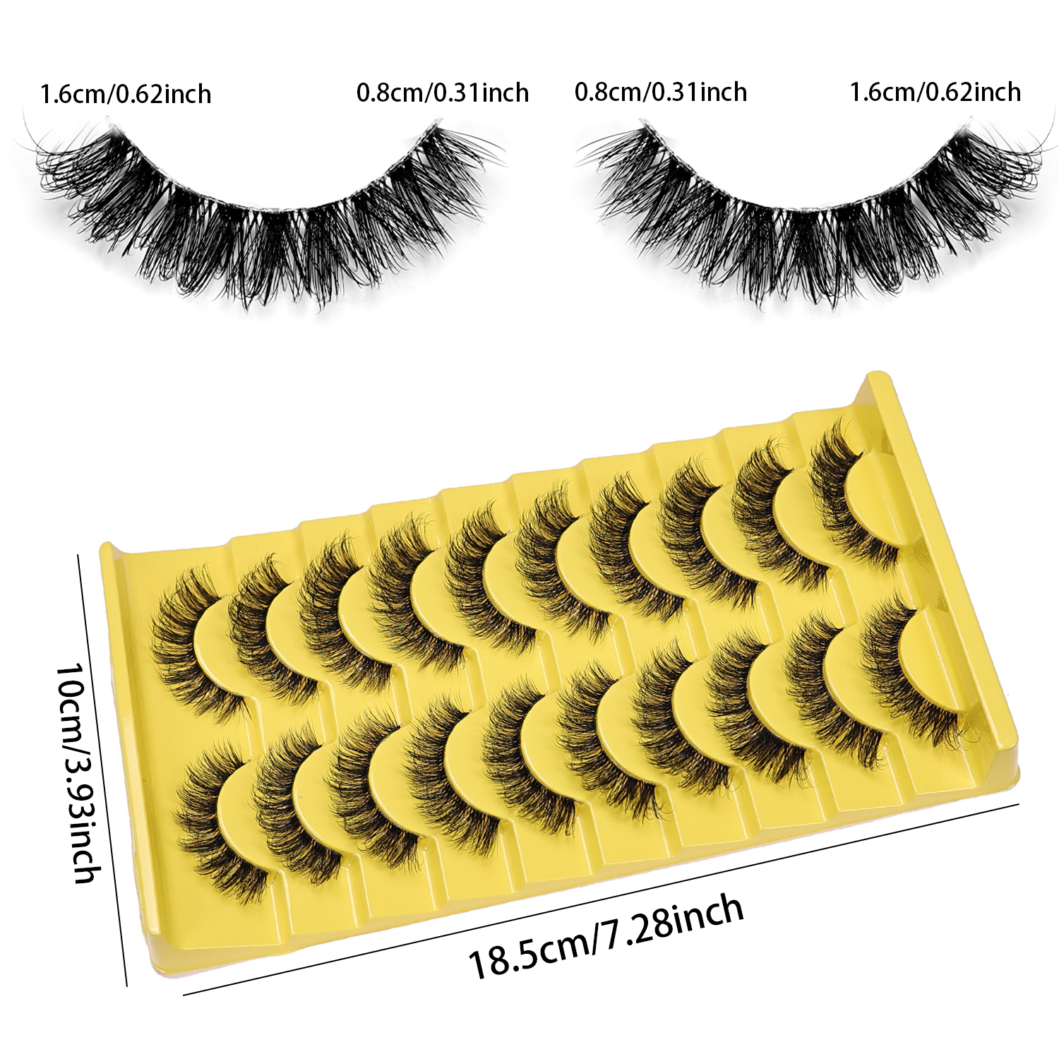 10 Pairs Clear Band Eyelashes  - Eyelash Extension Cat Eye review and price